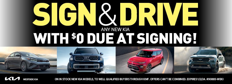 Sign & Drive with $0 due at signing