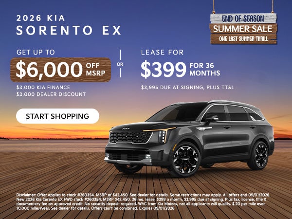 2026 Kia Sorento EX Offer
