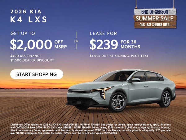 2026 Kia K4 LXS Offer