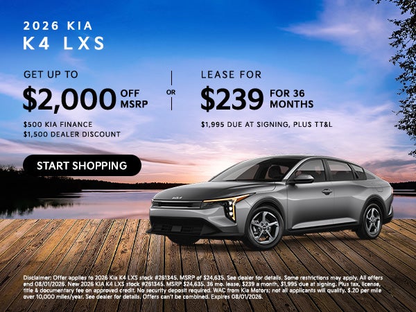 2026 Kia K4 LXS Offer