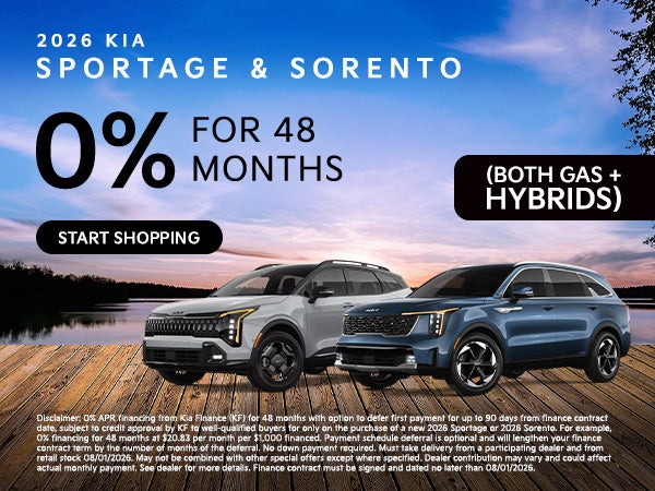 2026 KIA Sportage and 2026 KIA Sorento Offer