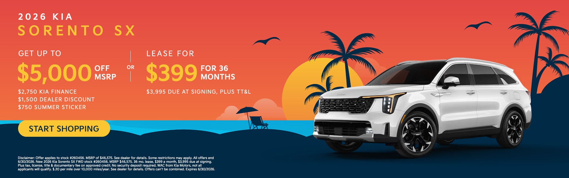 2026 Kia Sorento SX Offer