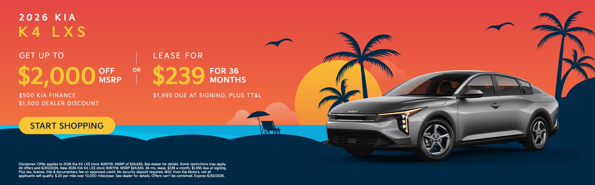 2026 Kia K4 LXS Offer