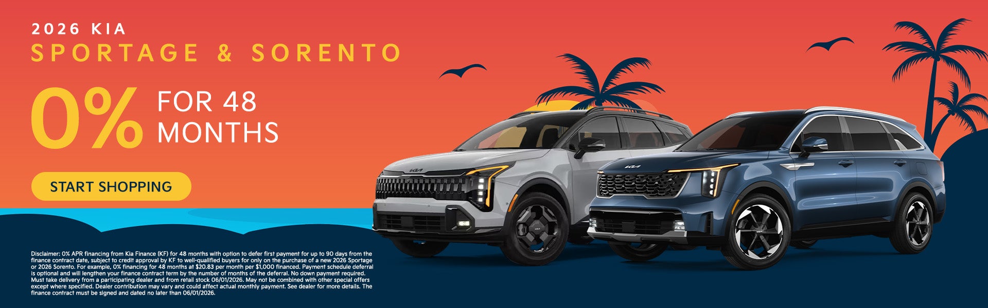 2026 KIA Sportage and 2026 KIA Sorento Offer