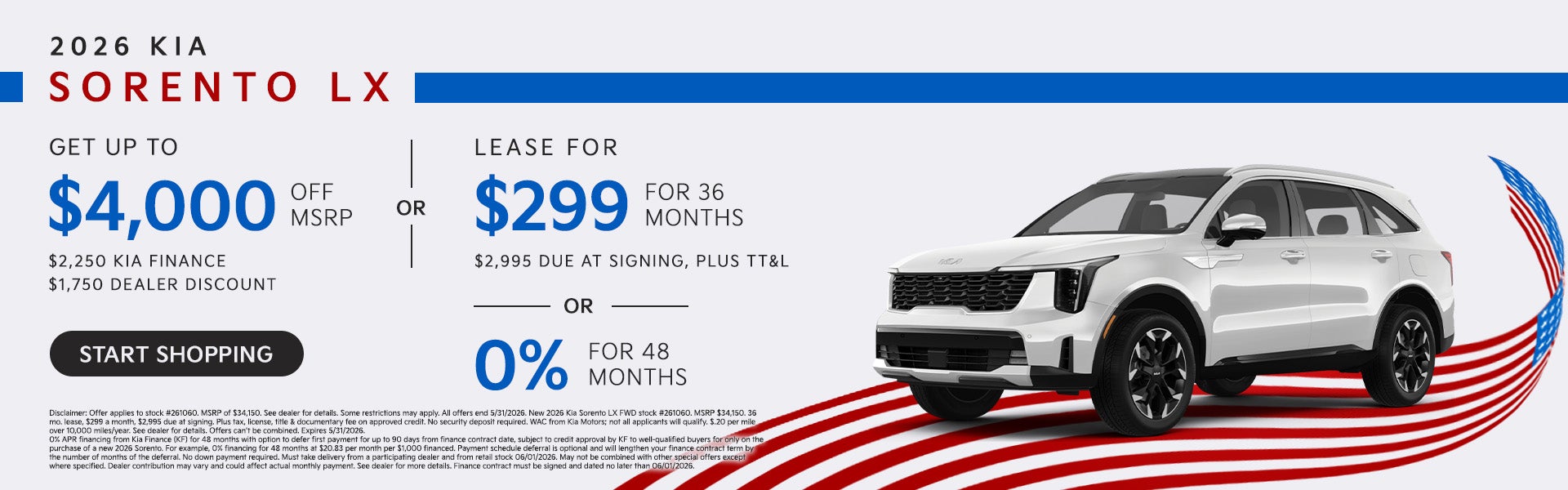 2026 Kia Sorento LX Offer