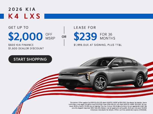 2026 Kia K4 LXS Offer