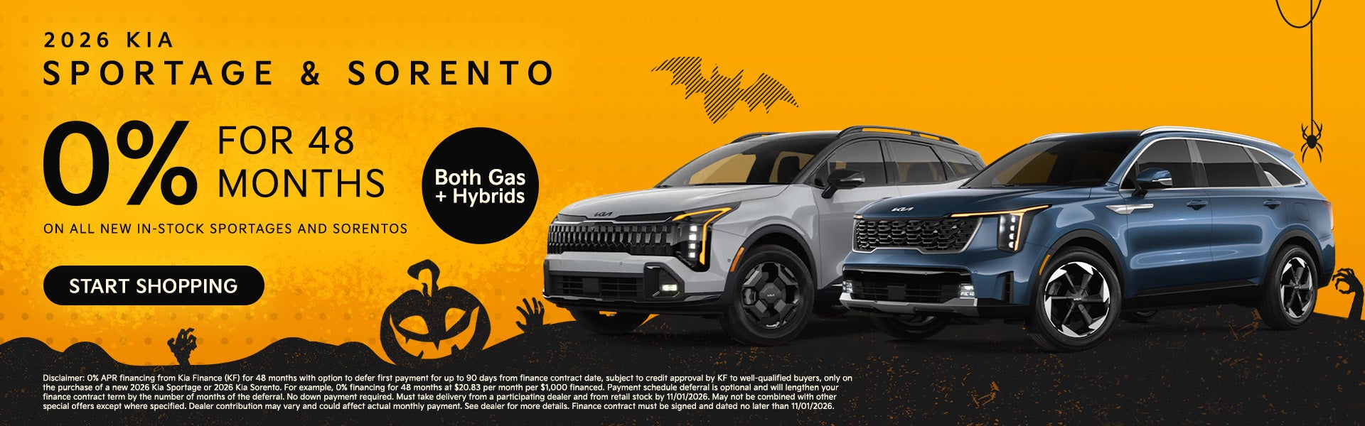 2026 KIA Sportage and 2026 KIA Sorento Offer