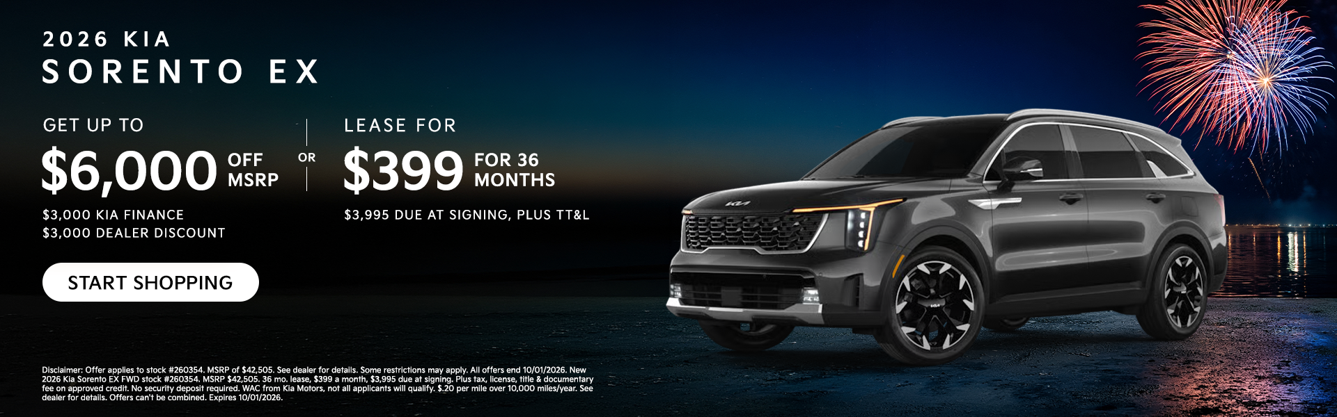 2026 Kia Sorento EX Offer