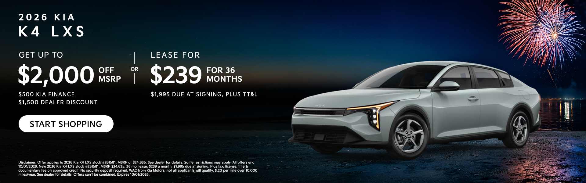 2026 Kia K4 LXS Offer