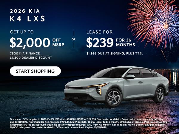 2026 Kia K4 LXS Offer